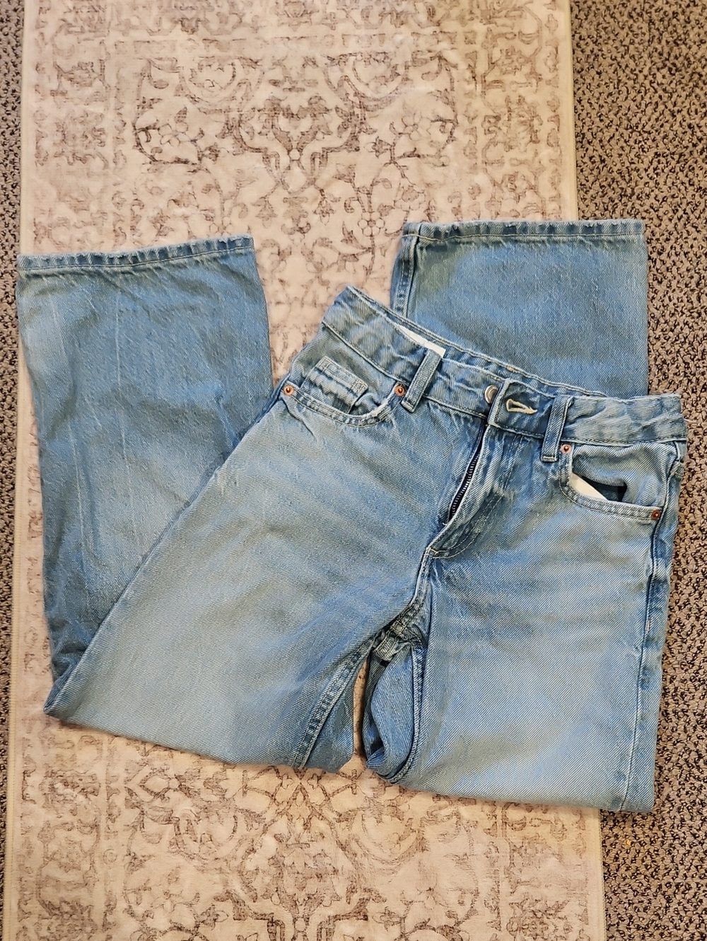 Girl's Zara Wide Leg Jeans, Size 11/12